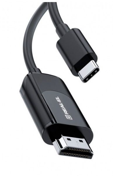 Кабель Real-el CHD-180 Type C- HDMI 4K 60Hz 1,8 м чорний (CHD-180, black (REAL-EL))