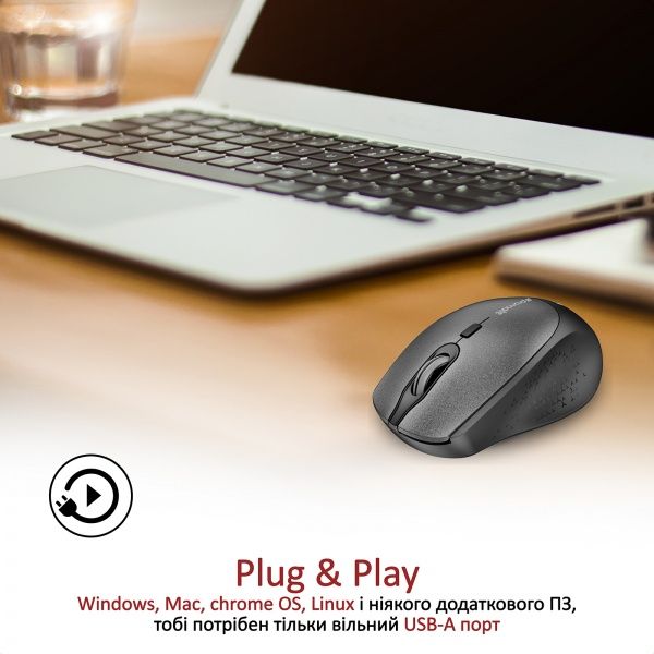 Мишка Promate Clix-5 Wireless Black 