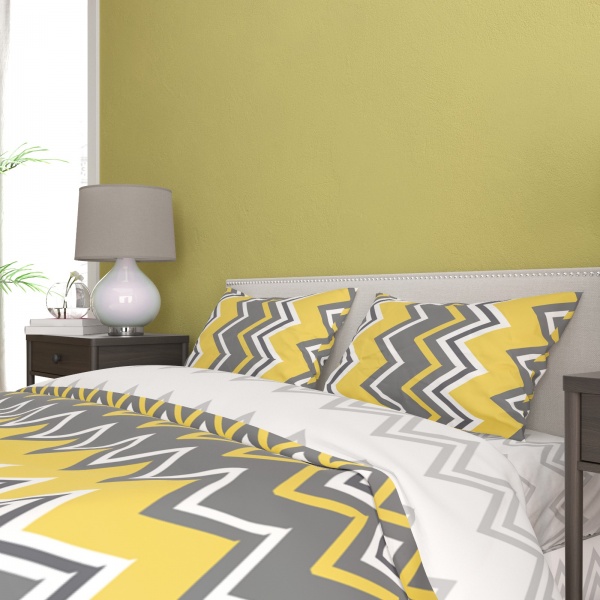 Комплект постільної білизни Маракеш євро жовто-сірий Rigel 