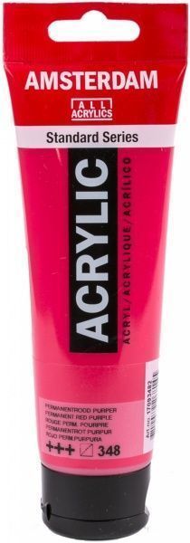 Краска акриловая № 348 Перманентный красный пурпурный 120 мл Amsterdam Standart Royal Talens