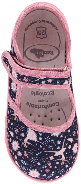 Капці дитячі RenBut Квітка р.23 темно-синій 13-105_P-1443-23 
