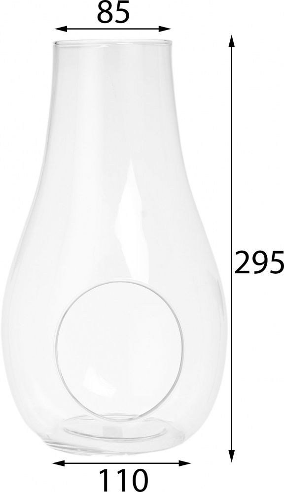 Свічник скляний Orla transparent 27-99B 17x29 см Wrzesniak Glassworks