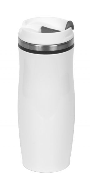 Термочашка Bergamo Promo 0,4 л біла із чорним