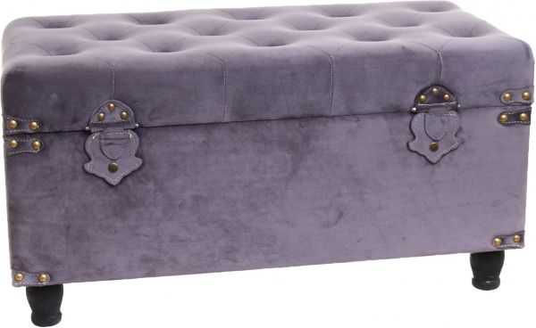 Скриня-пуф Велюр 82х40х33 см сірий SH001 