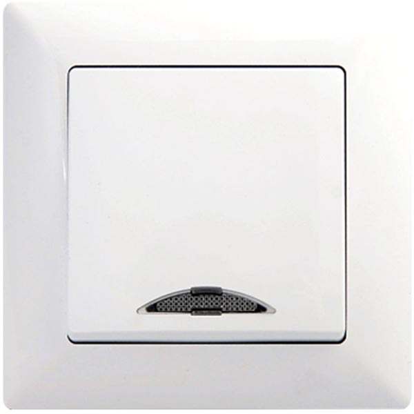 Выключатель одноклавишный Gunsan Visage с подсветкой 16 А 250В IP20 белый