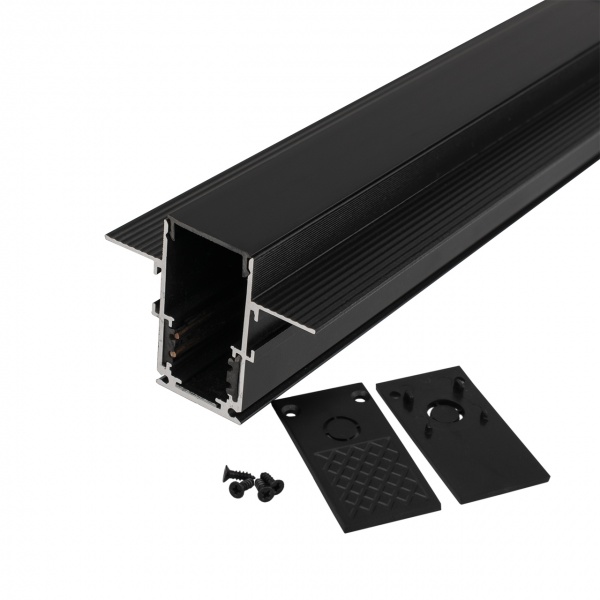 Шинопровод 1-фазный под магнитные треки встроенный Hopfen 964203 200 см черный 