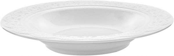 Тарілка глибока Lacy 22 см біла Krauff