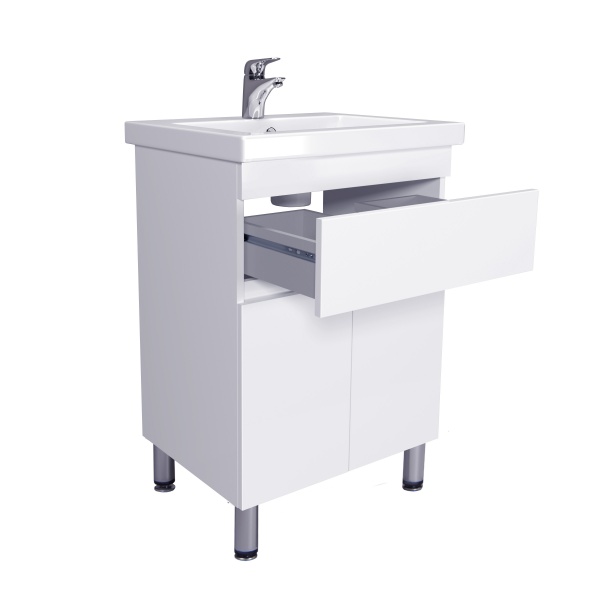 Тумба підлогова Мойдодир City White 60 з умивальником Como 60