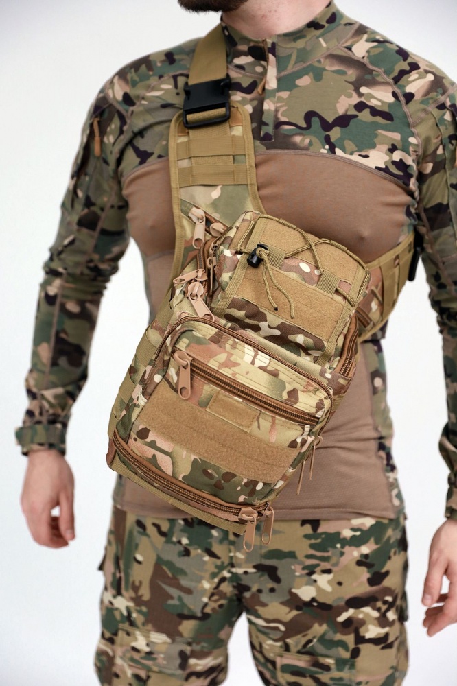 Сумка тактическая ESDY с кобурой. 15 л. Мультикам