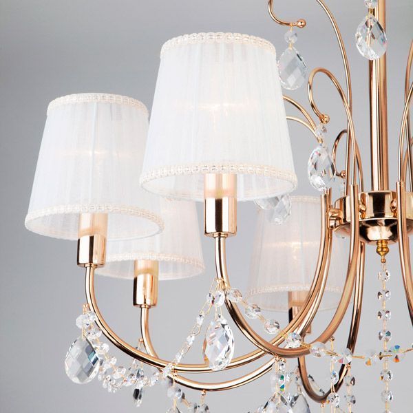 Люстра подвесная Strotskis Emiliana 8x40 Вт E14 белый/золото 10087/8 