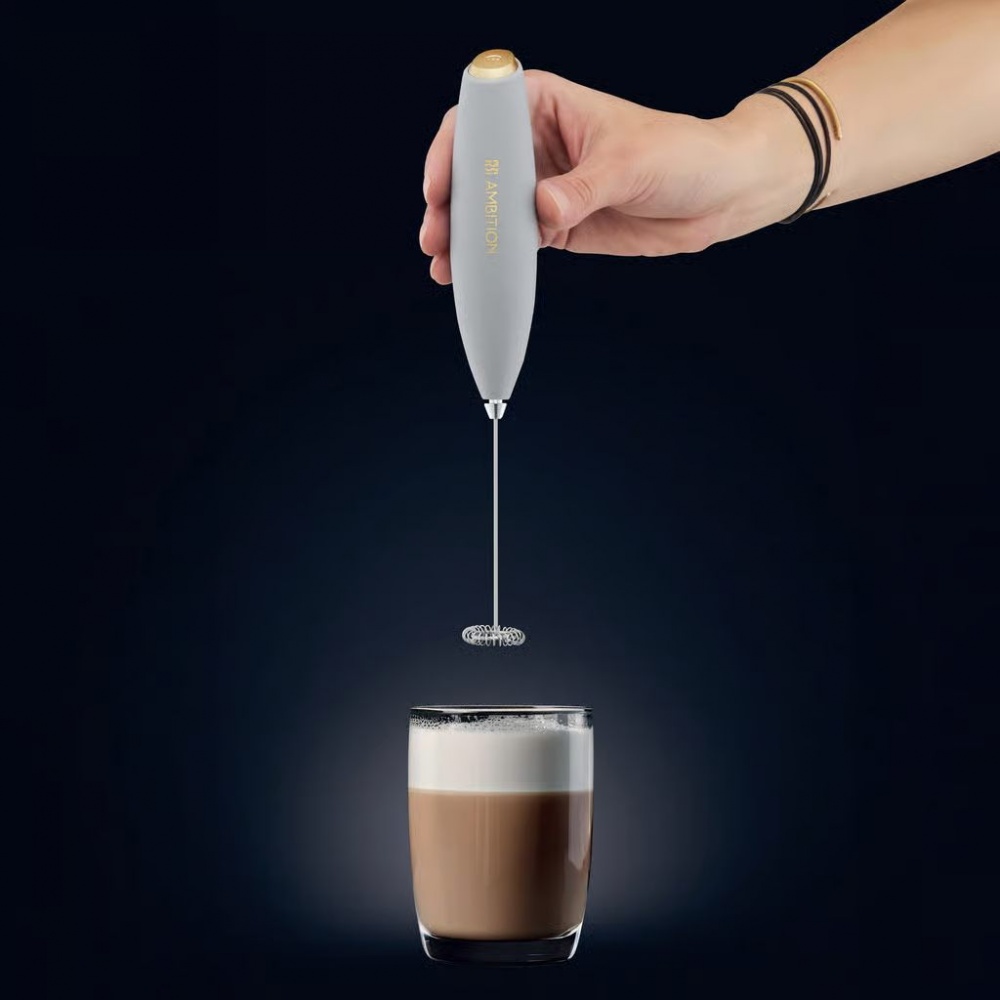 Міксер на батарейках для пінки капучино Ambition ROYAL чорний з золотом