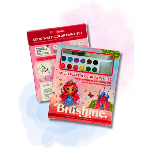Набір-розмальовка з сухими фарбами Принцеси Brushme