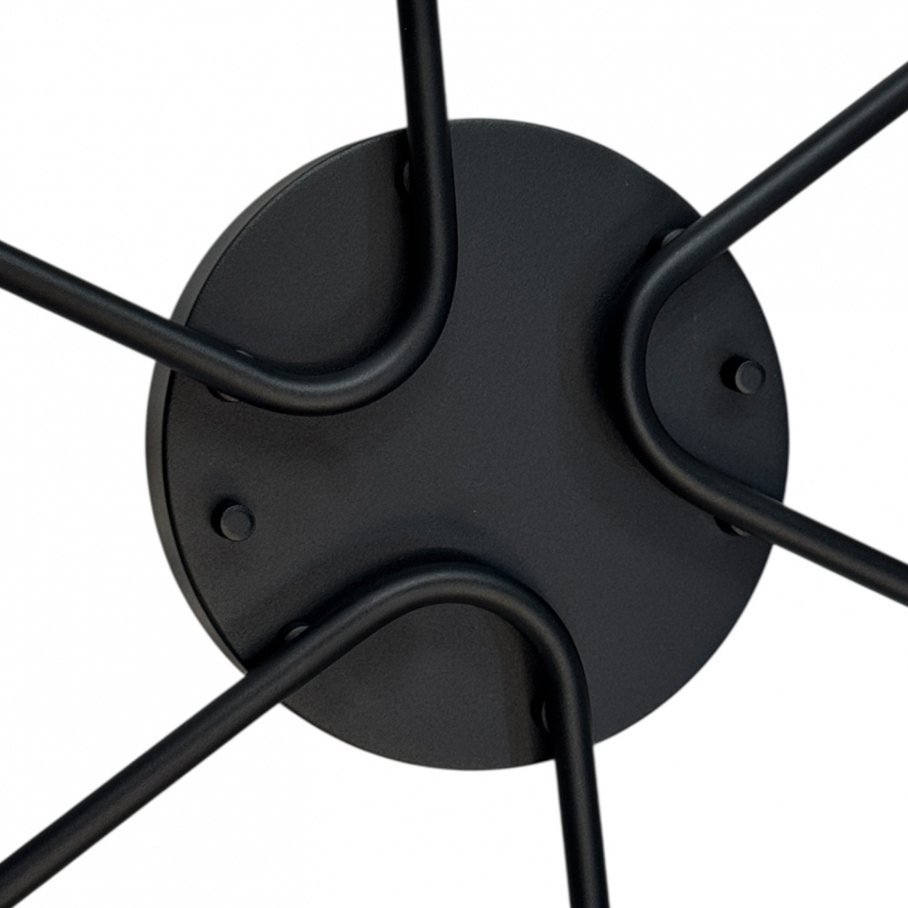 Люстра стельова LIGHT SET DUSHA MS228 6x12 Вт GX53 чорний/димчатий