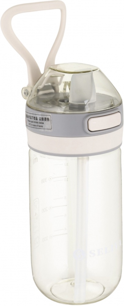 Пляшка для води SELIYA 500 мл з соломинкою та ремінцем колір в асортименті