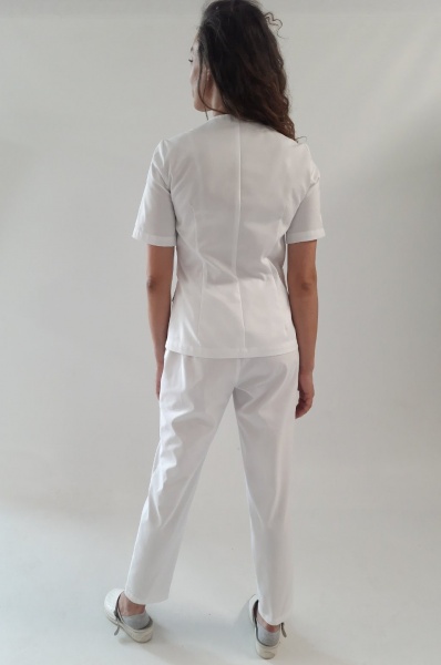 Костюм Эдельвика для медиков с антимикробным действием р. S 44 рост универсальный 194-21/09 белый