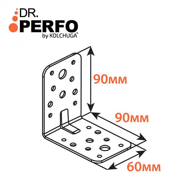 Уголок усиленный Kolchuga равносторонний 90x90x60 мм 2 мм