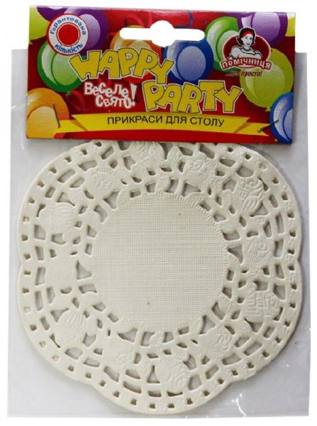 Салфетка Помічниця ажурная d14 25 шт.