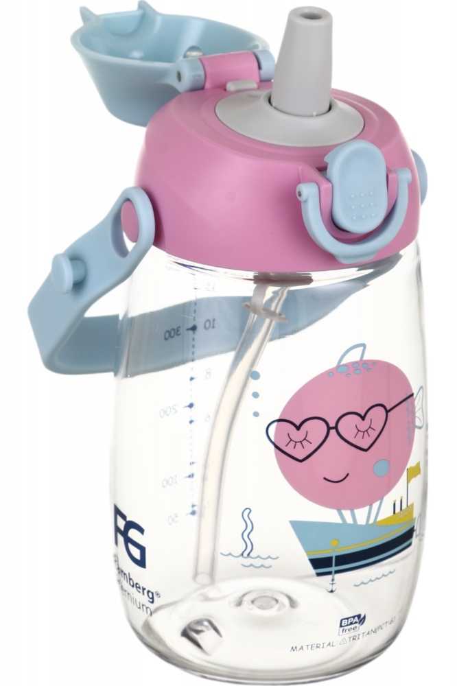 Бутылка для воды Flamberg Premium Bambino 500 мл розовый с белым