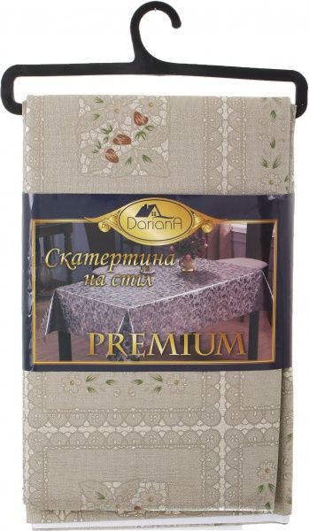 Скатерть Клетка 137x240 см металлик Dariana 