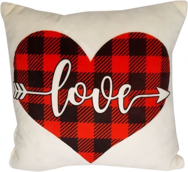 Подушка декоративная Валентинка Сердце 30x30 см разноцветный Анна 