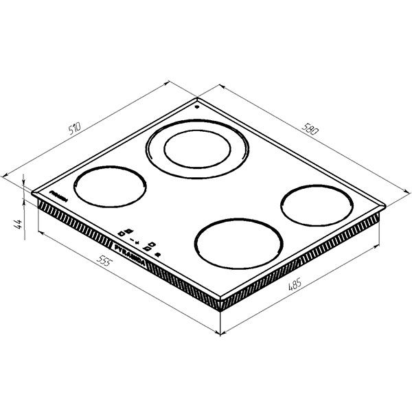 Варильна поверхня електрична Pyramida VCH 640/1 U