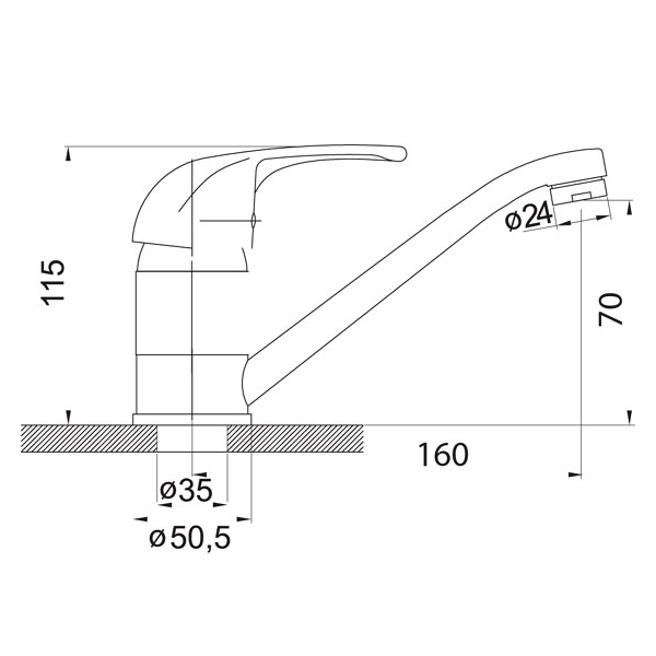 Змішувач для умивальника Ferro Vasto BVA 2A