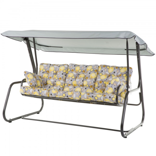 Качели с навесом Patio Celebes серый принт 220х157х134 см 461857 