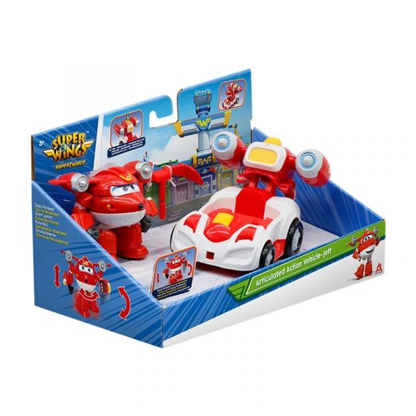Игровой набор Super Wings Supercharge Articulated Action Vehicle Jett Джетт EU740991V 