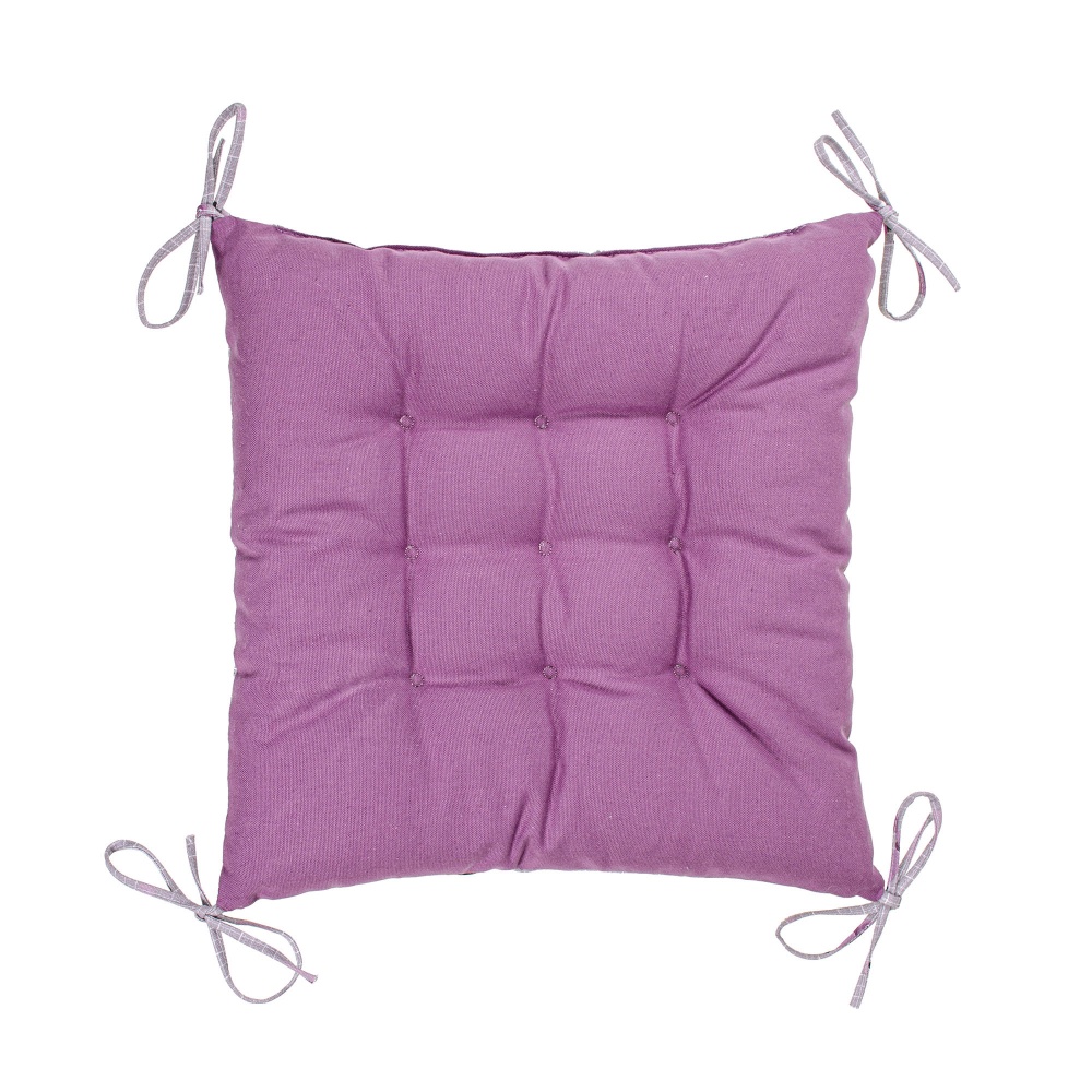 Подушка на стул Песики серо-сиреневая 40x40 см Homeline