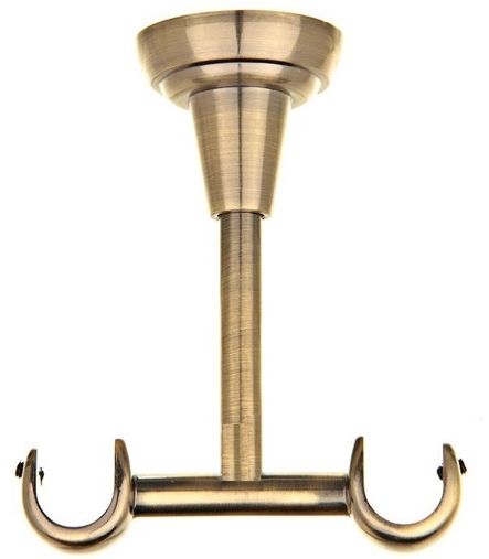 Держатель для карниза Cardinal потолочный открытый двойной d16 мм антик 1 шт. 