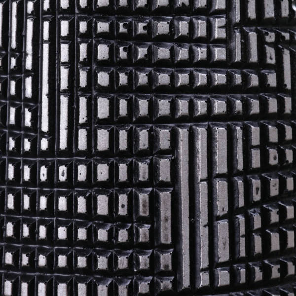 Ваза полігумова сіра із чорним Grey 17,5х17,5х58 см