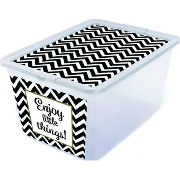 Контейнер із кришкою BranQ «X-BOX» Зебра 283x384x199 мм