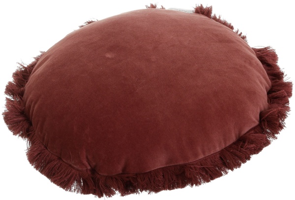 Подушка KM круглая с кистями 100% полиэстер 40x40 см розовый 