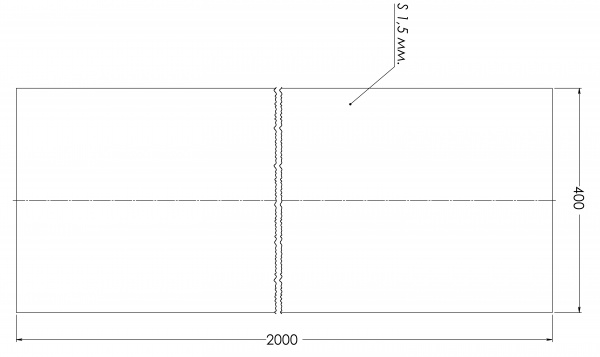 Лист алюмінієвий рифлений квінтет STOREHOUSE 2000х400х1,5 мм