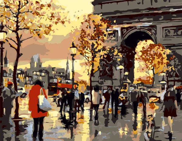 Картина за номерами Міський пейзаж. Париж 35x45 см Rosa Start 