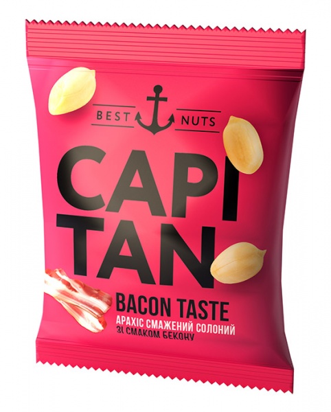Арахіс CAPITAN смажений солоний зі смаком бекону Capitan 30 г