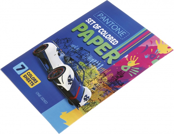 Набір кольорового паперу Art studio of happiness А4 односторонній пантон 7 аркушів