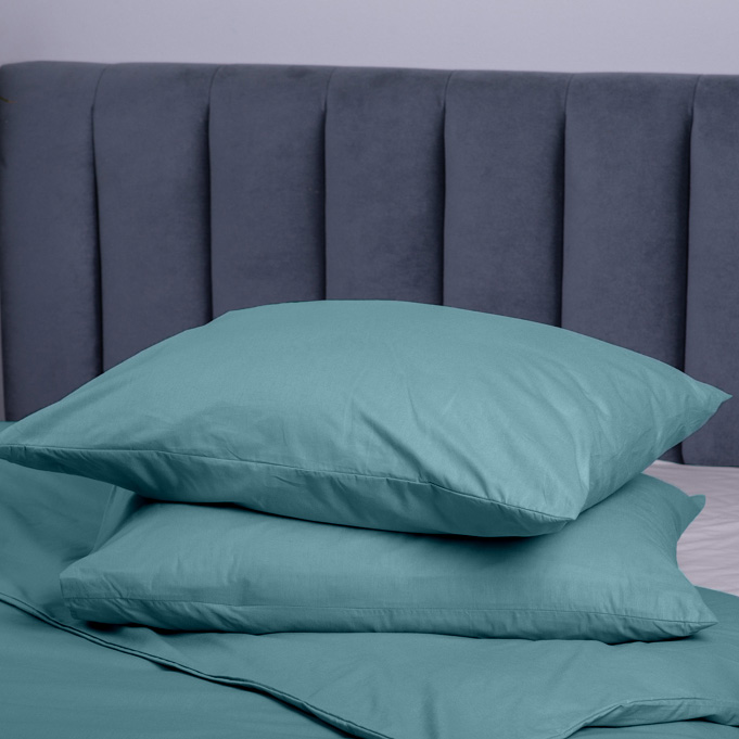 Комплект постельного белья Mono поплин семейный зеленый Luna