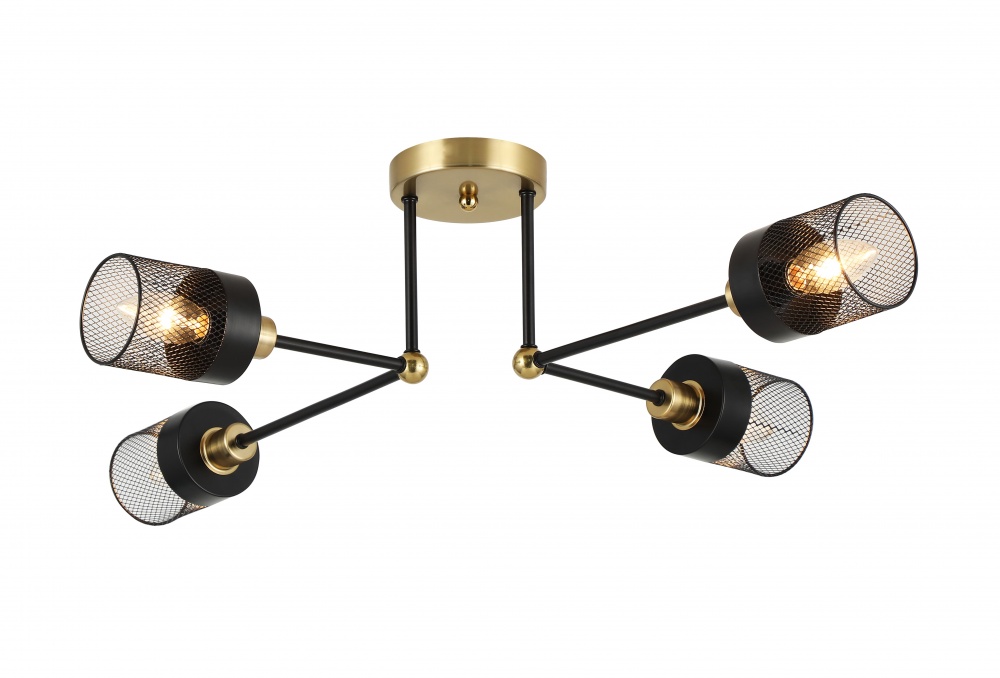 Люстра Sensio Ruan 4x40 Вт E14 черный с золотистым LS-74690/4B-E1440W