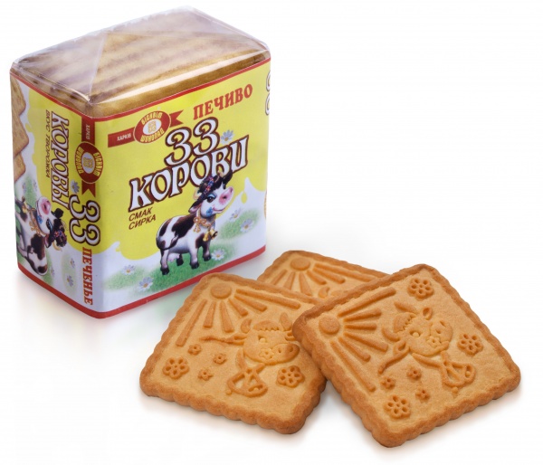 Печиво цукрове ХБФ 33 корови смак сирка 55 г 