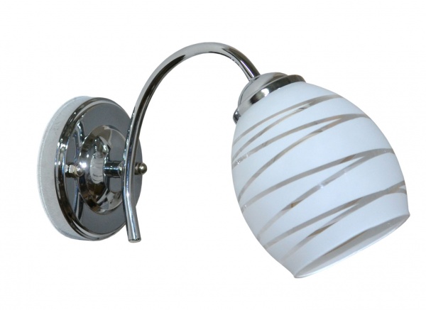 Бра Геотон C496-1А 1x60 Вт E27 хром/белый 48812 