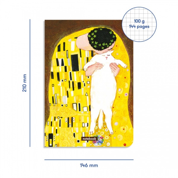 Блокнот в клетку А5 Поцелуй 144 ст. Orner