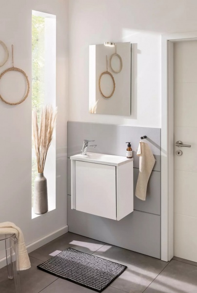 Тумба подвесная ЮВЕНТА Susie - 50 Белый с умывальником 