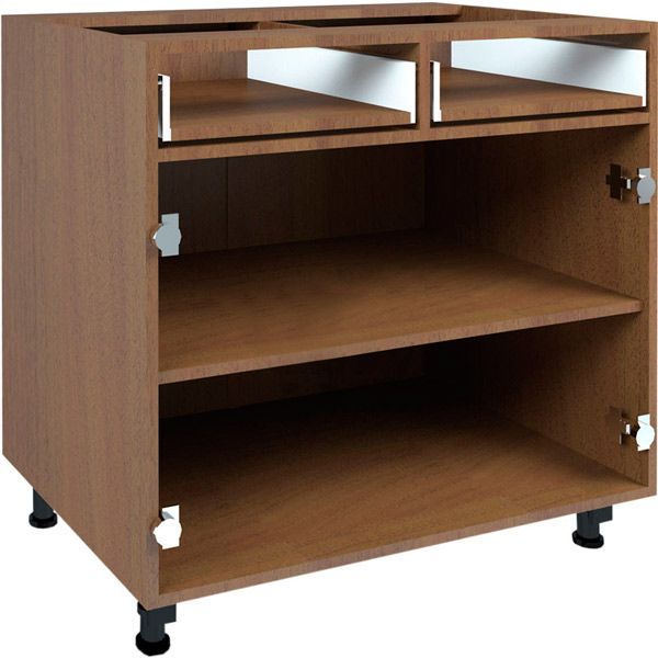 Тумба нижня МС Дуб родос Ням 80/82/52 (2+2) з метабоксом горіх лісовий рамковий Грейд