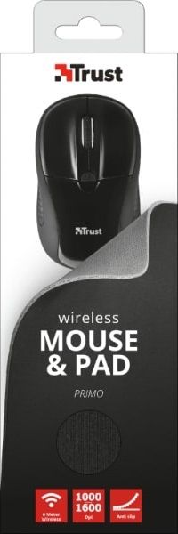 Мишка Trust Primo Wireless mouse with mouse pad black 