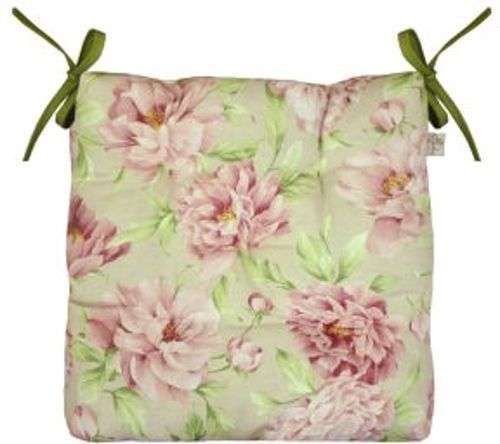 Подушка на стул Пионы 40х40 см Прованс