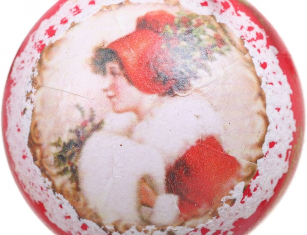 Шар новогодний Декупаж d 80 мм в ассортименте