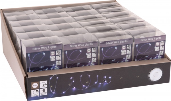 Электрогирлянда холодный белый встроенный светодиод (LED) 40 ламп 2,1 м 