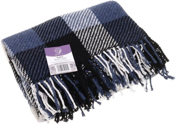 Плед Флора 140x200 см синий Вултекс-С 