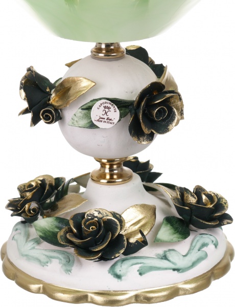 Фруктовниця зелена GIGLIO ALABASTRO GREEN 46X38X25 White cristal